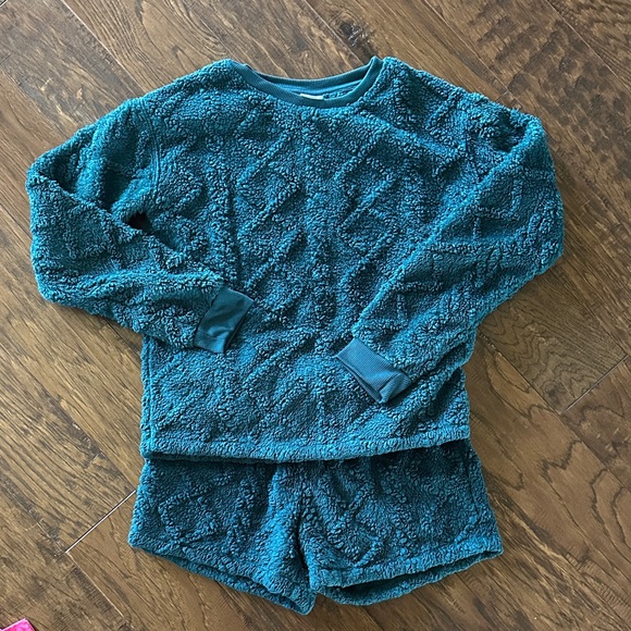 Art Class Teal Kids Pajama Set - Picture 1 of 1